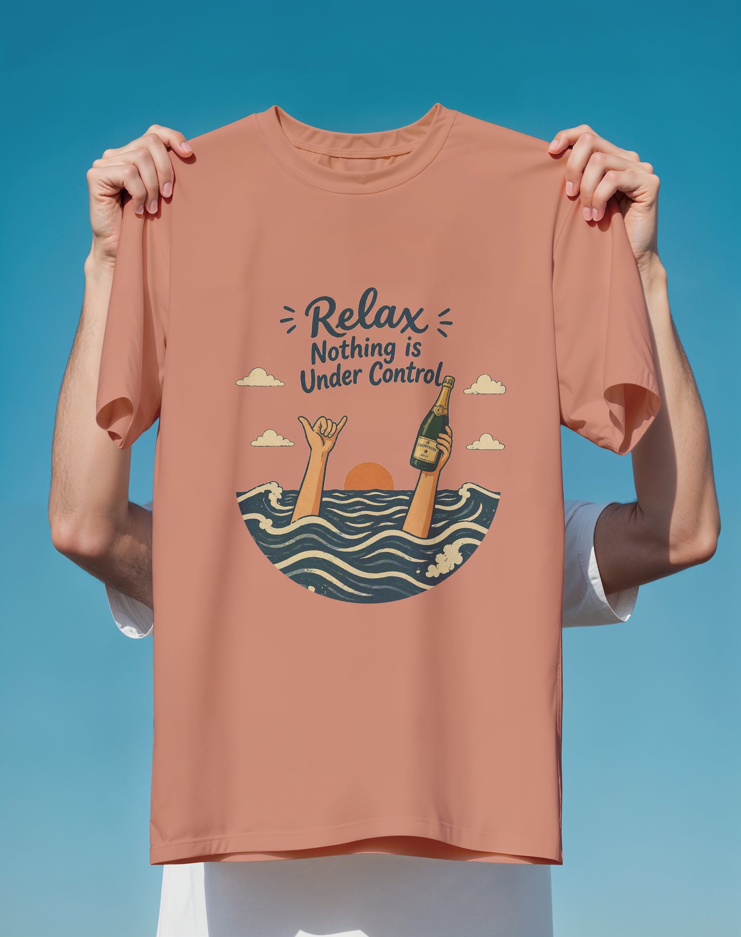 Relax Nothing Is Under Control – garment-dyed relaxed fit tee – Slow Life Club