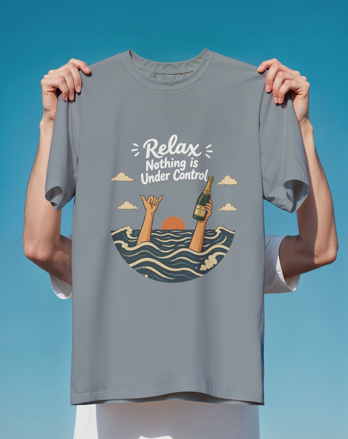 Relax Nothing Is Under Control – garment-dyed relaxed fit tee – Slow Life Club
