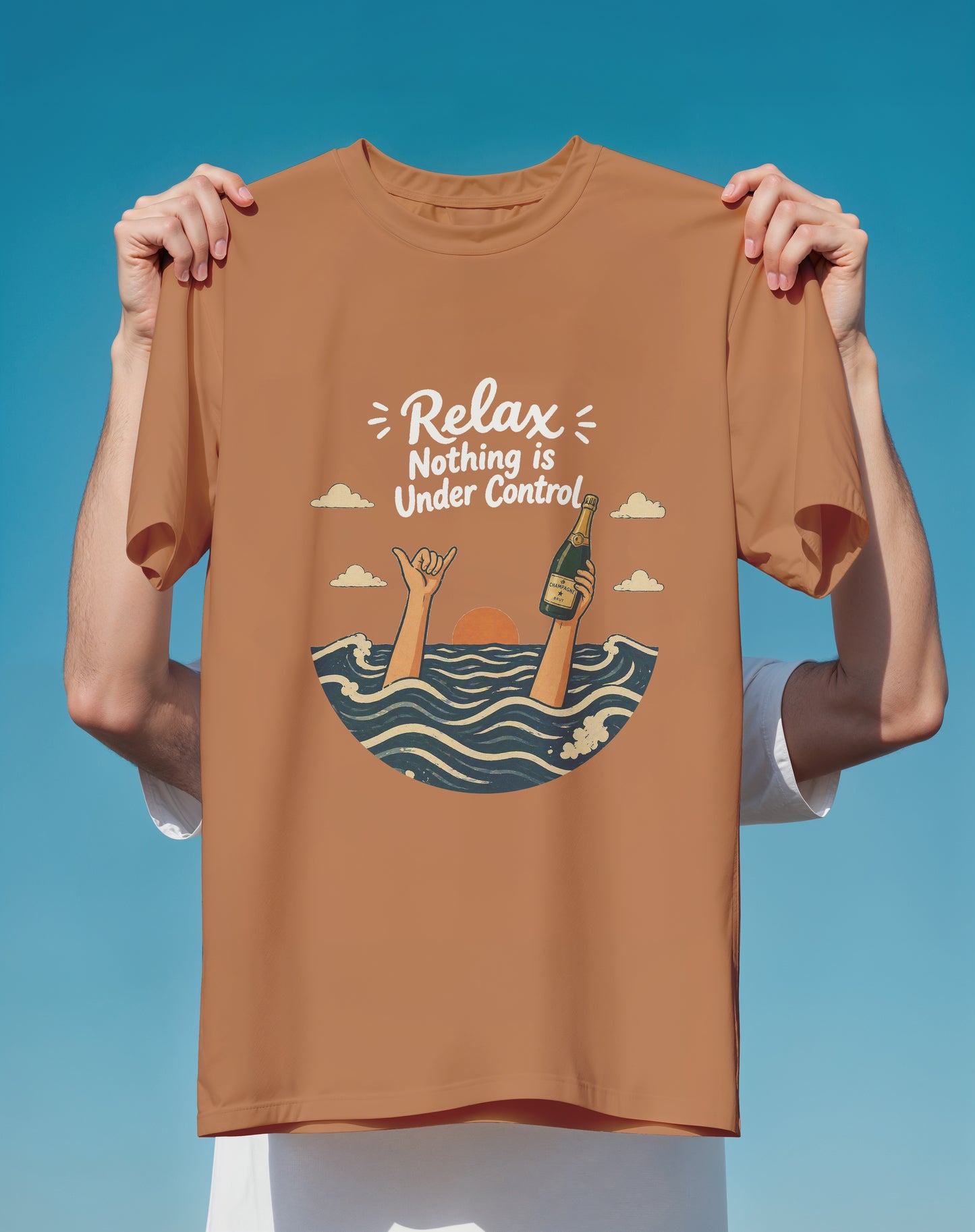 Relax Nothing Is Under Control – garment-dyed relaxed fit tee – Slow Life Club