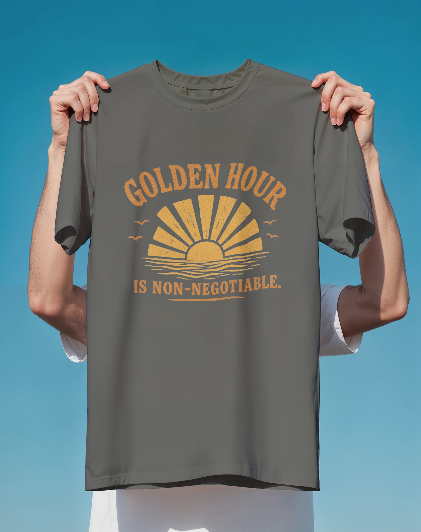 Golden Hour Non-Negotiable – Comfort Colors heavyweight graphic tee – Slow Life Club