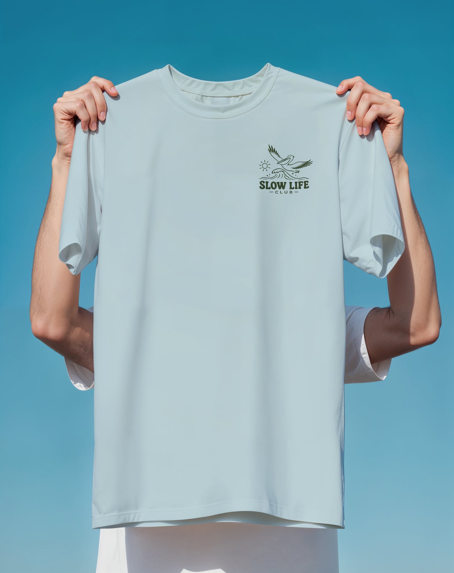 Work Less Surf More Beach – garment-dyed relaxed fit tee – Slow Life Club