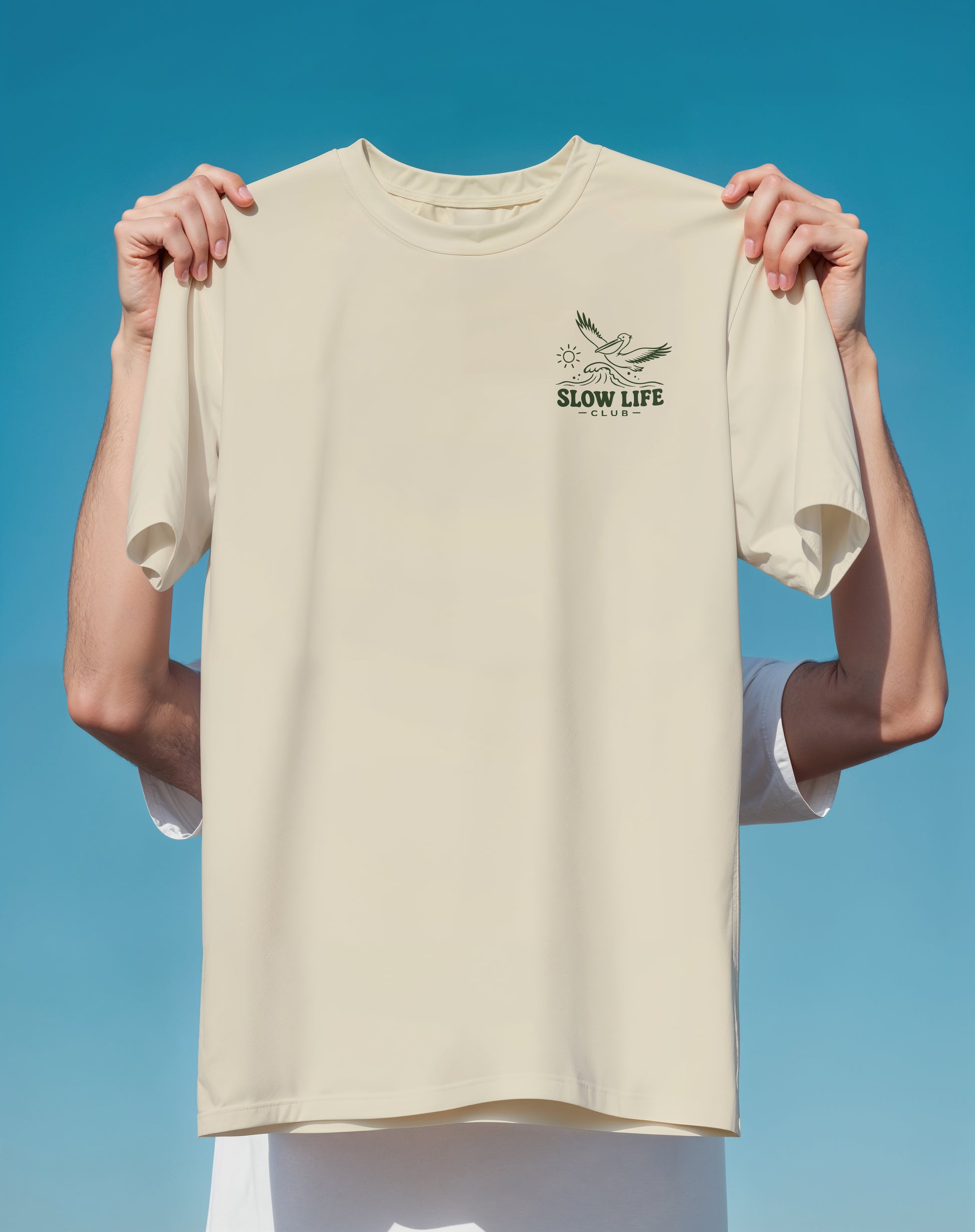 Work Less Surf More Beach – garment-dyed relaxed fit tee – Slow Life Club