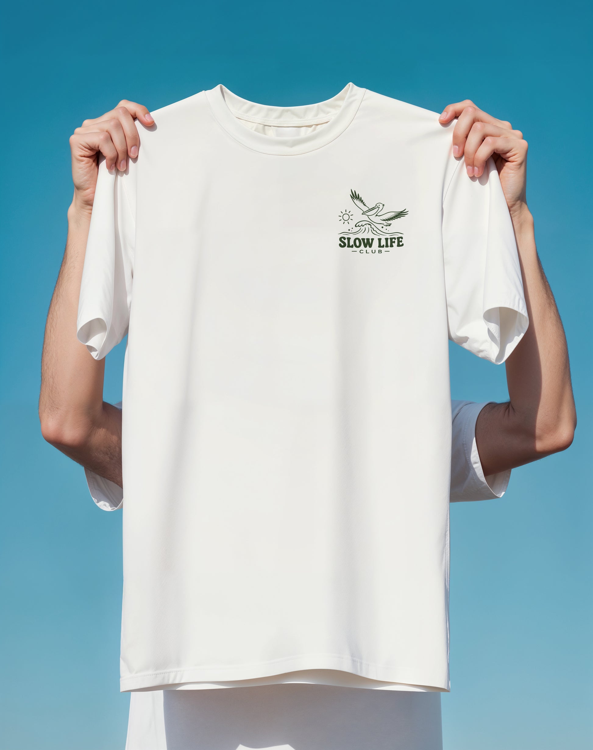 Work Less Surf More Beach – garment-dyed relaxed fit tee – Slow Life Club