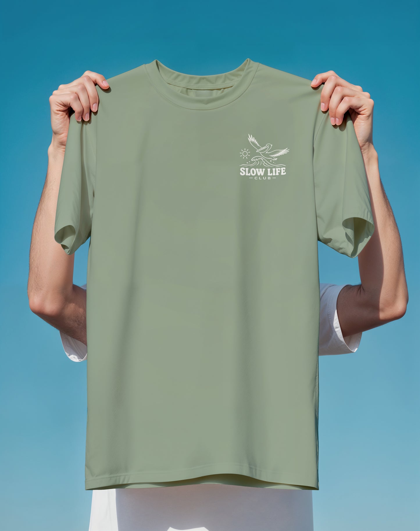 Work Less Surf More Beach – garment-dyed relaxed fit tee – Slow Life Club
