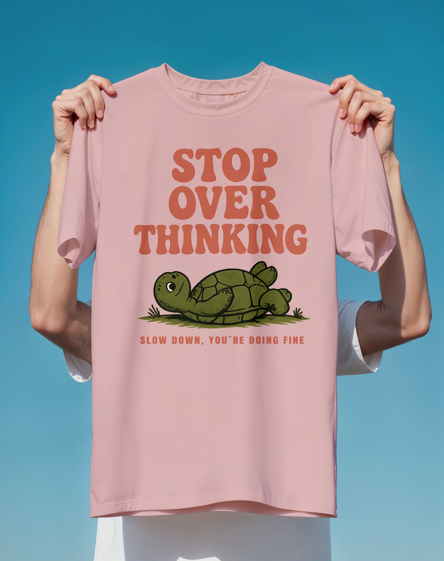 Stop Overthinking Turtle – garment-dyed relaxed fit tee – Slow Life Club