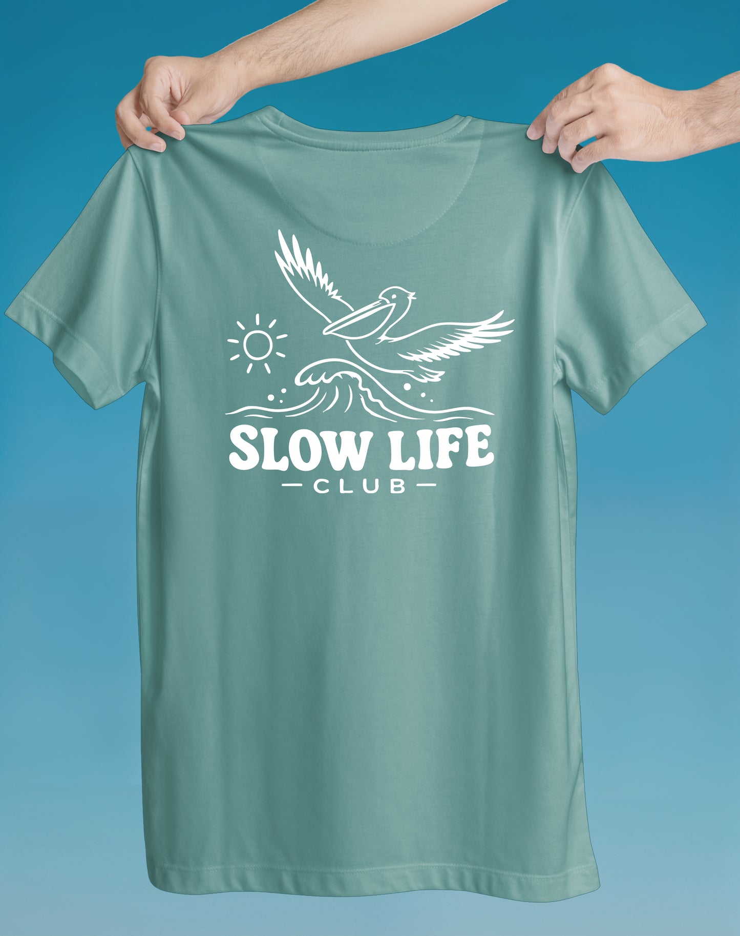 Slow Life Club Sloth – garment-dyed relaxed fit tee – Slow Life Club